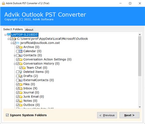 open outlook email.